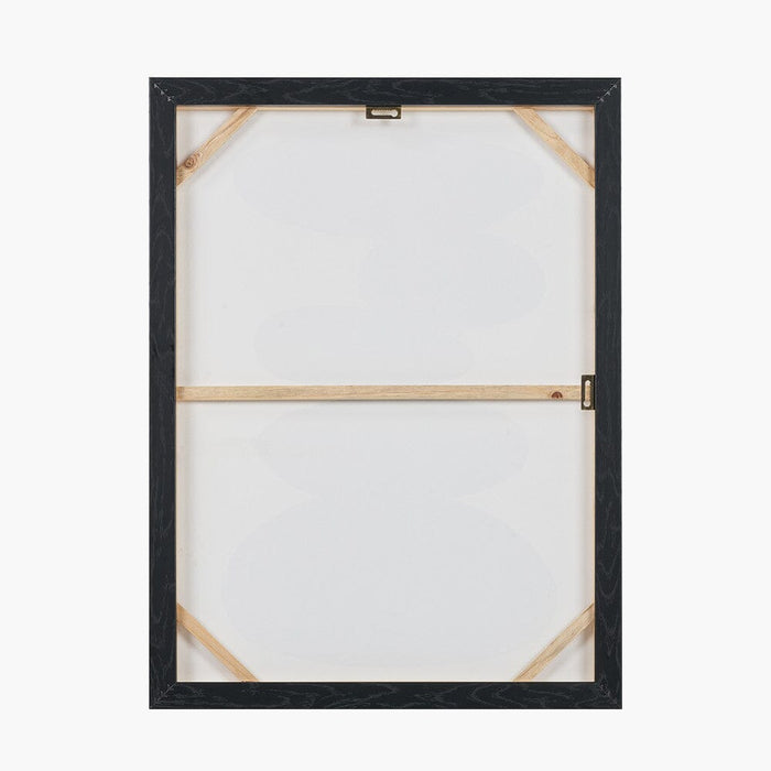 Velvyn Black & Natural Stone Design Canvas Wall Art Accessories