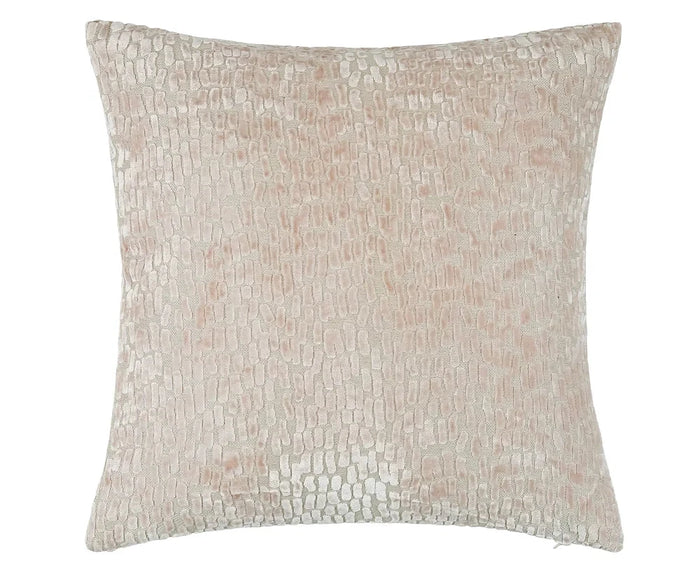 Verona Baby Pink Metallic Textured Cushion - 43x43cm Textiles