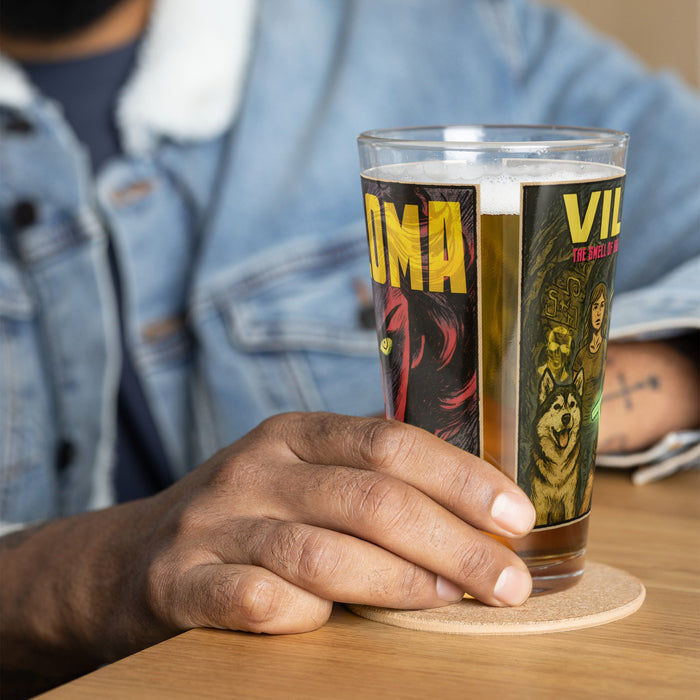 VILOMA: Comic Art Shaker Pint Glass - Phoenix Artisan Accoutrements