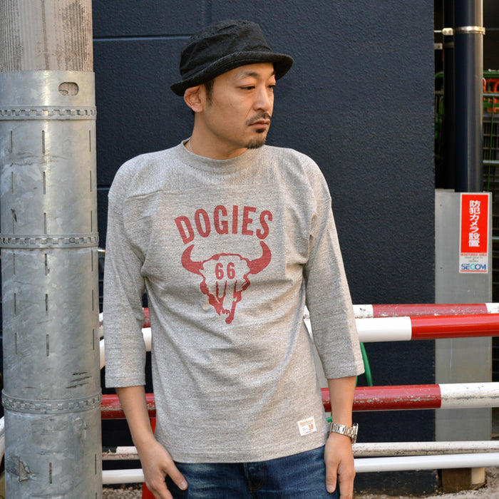 WARE HOUSE "4063 DOGIES" 3/4 Sleeve Football T-shirt "DOGIES"