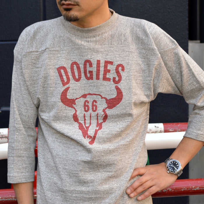 WARE HOUSE "4063 DOGIES" 3/4 Sleeve Football T-shirt "DOGIES"