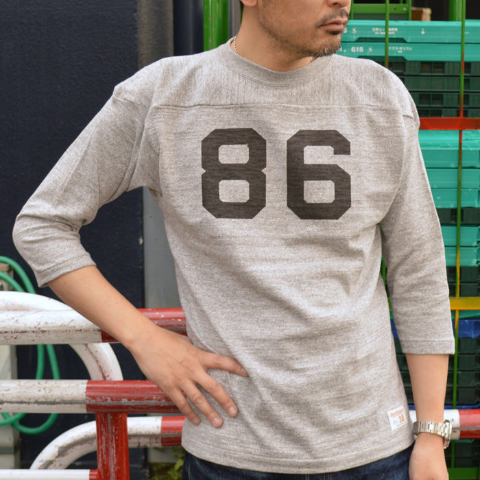 WARE HOUSE "4063 NO.86" 3/4 Sleeve Football T-shirt