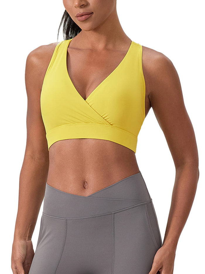 Women's Crossover V-Neck Sports Bra
