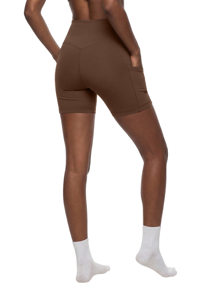 Women's High-Waisted Pocket Biker Shorts