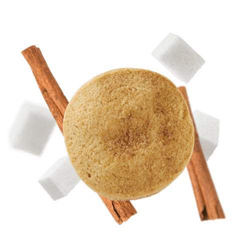 A WOW BAKING COMPANY Gluten Free Snickerdoodle Cookie, made with natural ingredients, cinnamon, and sugar, is visible through a clear wrapper highlighting its wheat free and GMO free status.