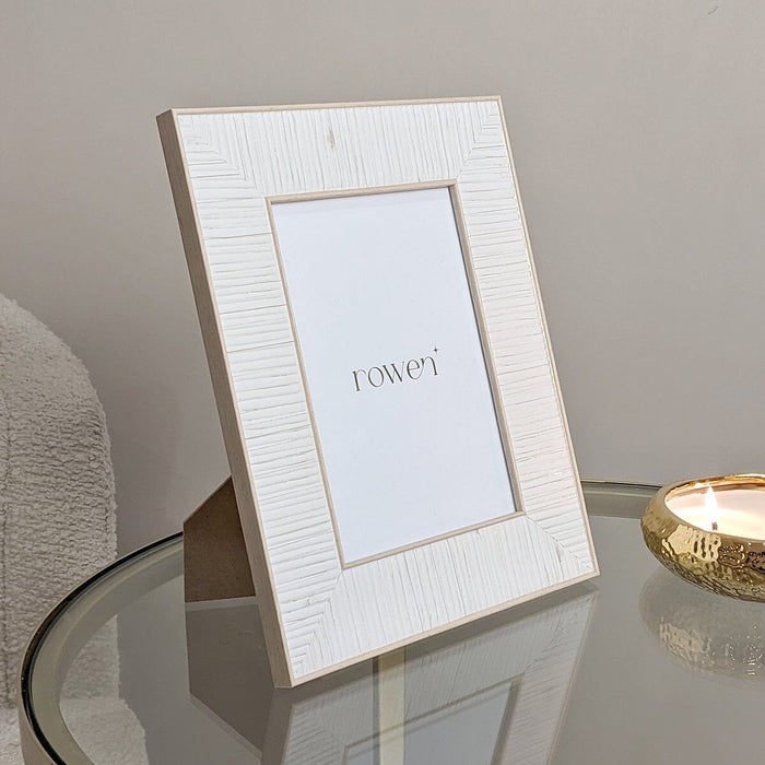 Zelda Rattan Effect Cream Photo Frame - 5x7" Accessories