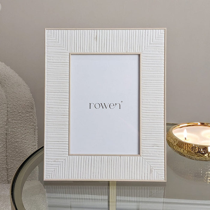 Zelda Rattan Effect Cream Photo Frame - 5x7" Accessories