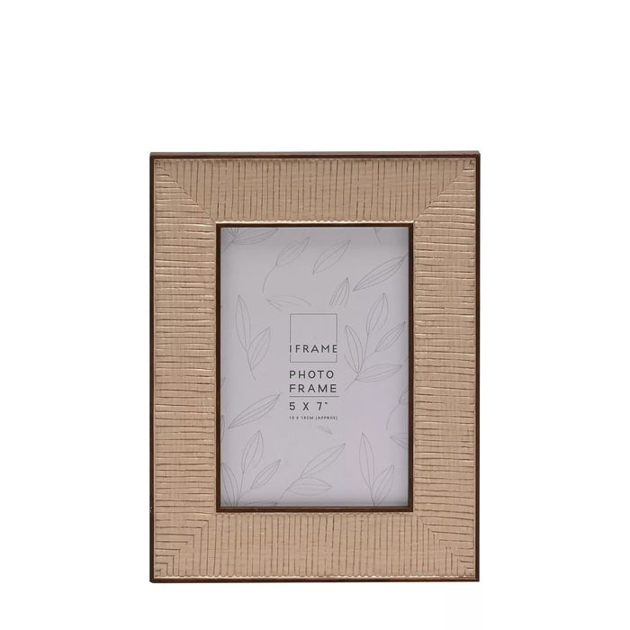 Zelda Rattan Effect Natural Photo Frame - 5x7" Accessories