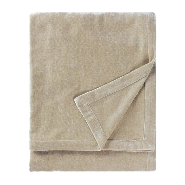 Zephyr Cream Heavy Chenille Velvet Throw Textiles
