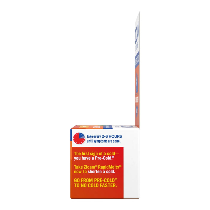 Zicam Zinc Cold Remedy RapidMelts, Quick Dissolve Tablets, Citrus, 25 ct - 62750004410 - LL Medico